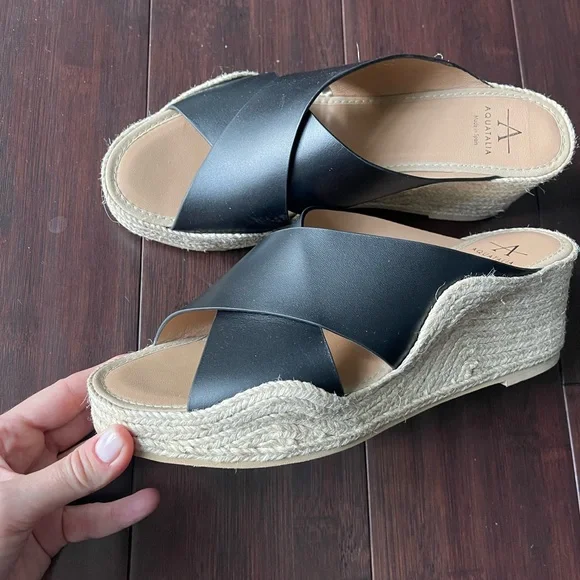Aquatalia LEO Espadrilles Dark Mustard, size 9M Aquatalia Wedge Sandal, Size 9 US main image 2